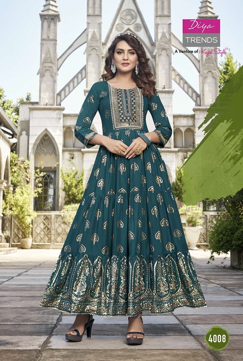 Kajal Groom 4 Fancy Wear Designer Anarkali Kurti Collection